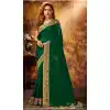 Green Color Chanderi Silk Classic Casual Office Wear Saree -2171136812 