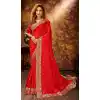 Red Color Chanderi Silk Classic Casual Office Wear Saree -2171136815