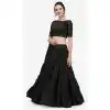 Divine Black Color Cotton Designer Party Wear Lehenga Choli -2193137030