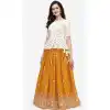 Trendsetter Mustard Color Pure Cotton Designer Party Wear Lehenga Choli -2193137032