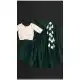 Dark Green Color Cotton Designer Party Wear Lehenga Choli -2193137033