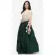 Dark Green Color Cotton Designer Party Wear Lehenga Choli -2193137033
