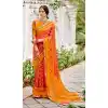 Exquisite Red Color Brasso Printed Work Casual Party Wear Saree Blouse -2223137310