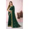 Green Color Heavy Silk Weaving Work Office Wear Saree Blouse -2225137327