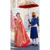 Red Color Pure Silk Jacquard Work Traditional Wear Saree -2234137412