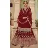 Gorgeous Red Color Georgette Heavy Designer Festive Wear Lehenga Suit -2243137459