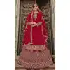 Stunning Pink Color Georgette Heavy Designer Festive Wear Lehenga Suit -2243137461