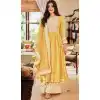Yellow Color Faux Georgette Pakistani Style Evening Wear Palazzo Suit -2247137481