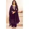 Purple Color Faux Georgette Embroidered Evening Wear Salwar Suit -2248137486