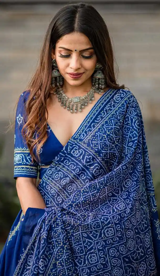 Blue Color Vaishali Silk Stunning Designer Girls Lehenga Choli -2260137564