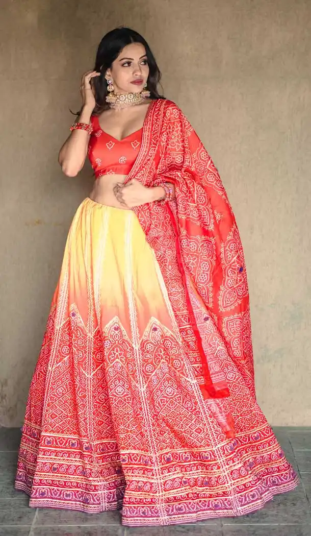 Multi Color Vaishali Silk Eye Catching Designer Girls Lehenga Choli -2260137566
