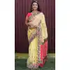 Yellow Color Chinon Silk Designer Traditional Wear Saree Blouse -2399138891