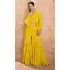 Yellow Color Real Georgette Designer Party Wear 3 Pc Readymade Suit -2404138911