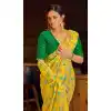 Yellow Color Muslin Silk Party Wear Fancy Digital Printed Saree -2420138996