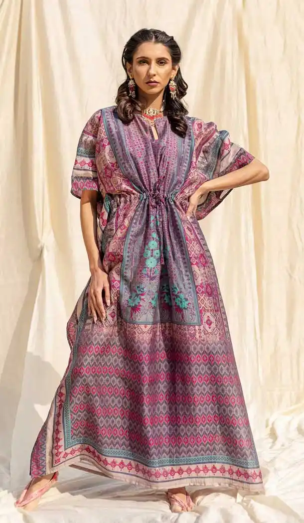 Splendor Multi Color Soft Silk Fancy Digital Printed Casual Wear Kaftan - 2448139208