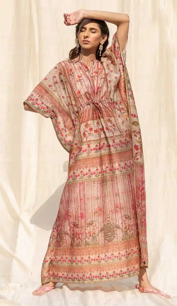 Fabulous Multi Color Soft Silk Fancy Digital Printed Casual Wear Kaftan - 2448139211