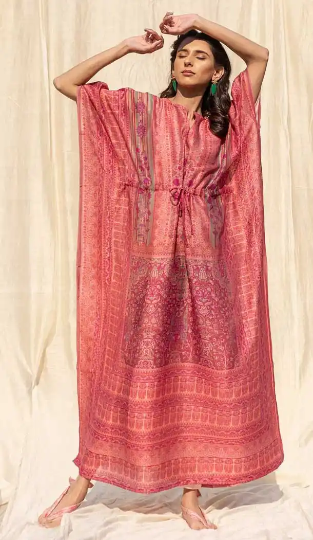 Lovely Multi Color Soft Silk Fancy Digital Printed Casual Wear Kaftan - 2448139212