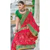 Rani Pink Color Pure Satin Designer Traditional Party Wear Saree - 2478139469