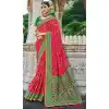 Rani Pink Color Pure Satin Designer Traditional Party Wear Saree - 2478139469