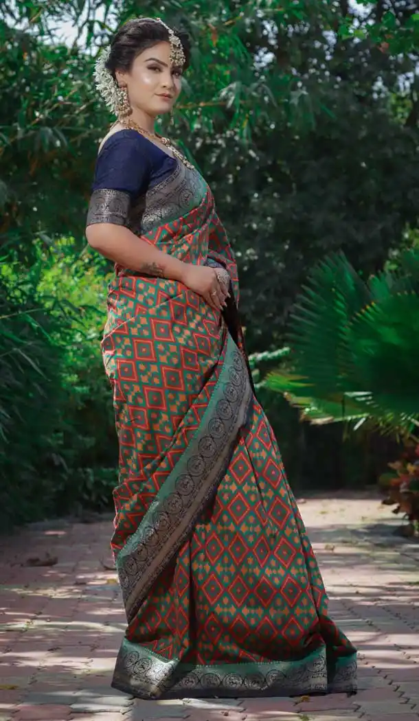 Multi Color Jacquard Silk Casual Office Party Wear Saree - 2491139588