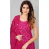 Pink Color Georgette Plus Size Casual Wear Sharara Suit - 2489139579