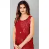 Red Color Georgette Plus Size Casual Wear Sharara Suit - 2489139580