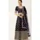 Deep Blue Color Art silk Designer Party Wear Lehenga Choli - 2501139735