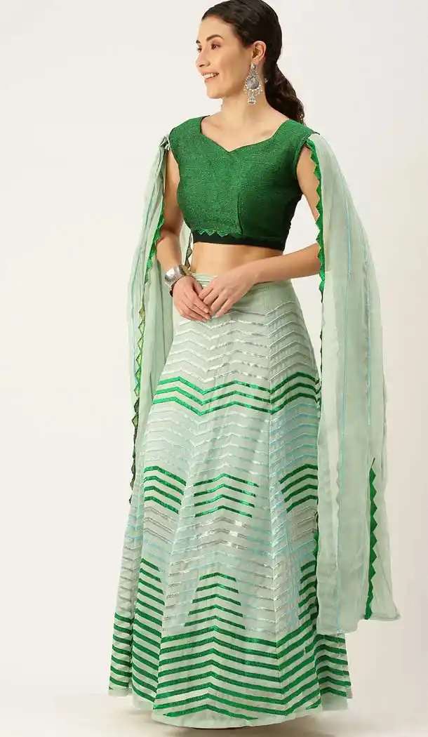 Stylish Multi Color Poly Georgette  Designer Party Wear Lehenga Choli - 2501139749