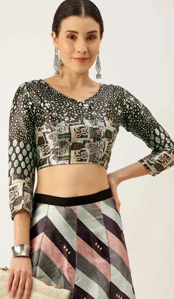Bright Multi Color Poly Georgette  Designer Party Wear Lehenga Choli - 2501139751