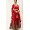 Crimson Red Color Net Casual Wedding Wear Lehenga Choli - 2501139753