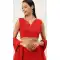 Crimson Red Color Net Designer Party Wear Lehenga Choli - 2504139767
