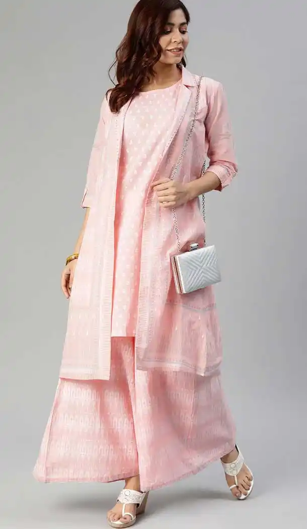 Pink Color Cotton Plus Size Designer Evening Wear Salwar Suit - 2516139892