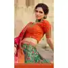 Stunning Teal Blue Color Banarasi Silk Bridal Wedding Wear Lehenga Choli - 2548140113