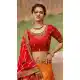 Breathtaking Orange Pink Color Banarasi Silk Bridal Wedding Wear Lehenga Choli - 2548140120