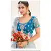 Shaded Firozi Color Heavy Shaded Butterfly Net Bridal Wedding Lehenga Choli - 2617140746