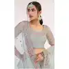 Turquoise Blue Color Premium Heavy Butterfly Net Bridal Wedding Lehenga Choli - 2617140753