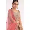Gold Color Premium Heavy Butterfly Net Bridal Wedding Wear Lehenga Choli - 2617140754