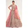 Gold Color Premium Heavy Butterfly Net Bridal Wedding Wear Lehenga Choli - 2617140754