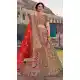 Brass Brown Color Velvet Designer Bridal Wedding Wear Lehenga Choli - 2621140777