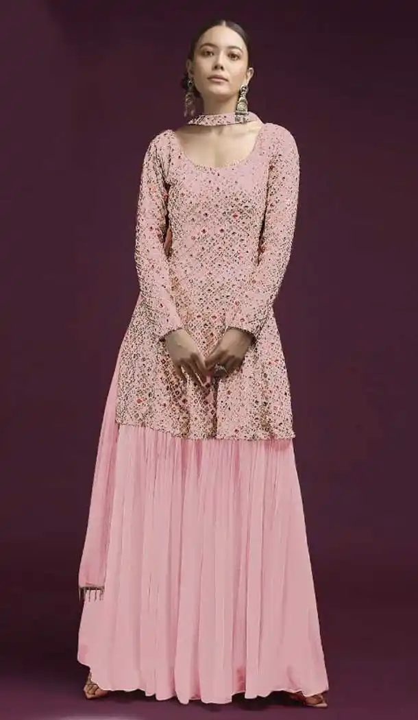 Pink Color Fox Georgette Designer Pakistani Salwar Suit - 2706141361