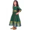 Green Color Organza Silk Party Wear Readymade Kids Gown -2808142285