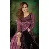 Lavender Color Net Designer Party Wear Gown Dress - 2869142865