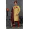 Gold Color Jacquard Art Silk Designer Men's Wedding Wear Sherwani - 2802142215