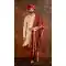 Stunning Cream Color Jacquard Silk Wedding Wear Men's Indo western - 2804142258