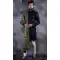 Navy Blue Color Jacquard Silk Wedding Wear Men's Indo western - 2804142264