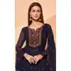 Dark Blue Color Pure Georgette Designer Party Wear Plus Size Sharara Suit - 2823142421