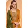 Mustard Color Alizeh Pure Georgette Designer Party Wear Plus Size Sharara Suit - 2823142422
