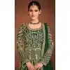 Dark Green Color Real Georgette Designer Wedding Wear Anarkali Suit - 2824142425