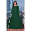 Green Color Net Wedding Party Wear Women Anarkali Gown Dress -2908143127