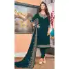 Teal Color Heavy Fox Georgette Embroidery Party Wear Salwar Suit -2924143224